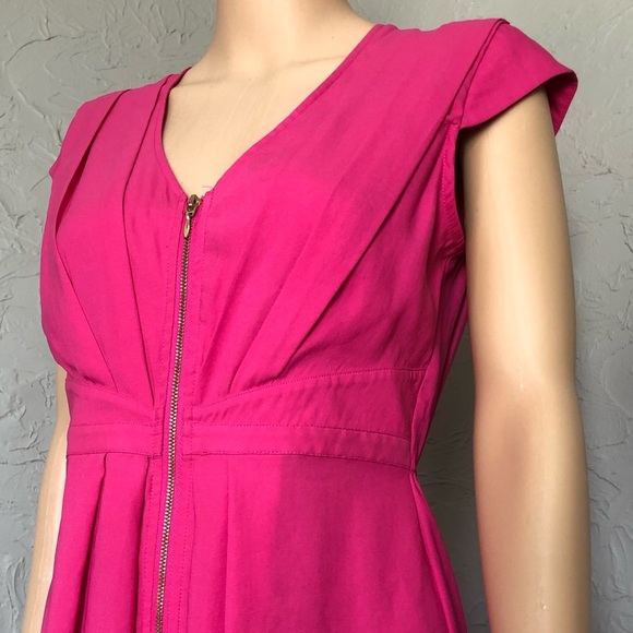 H&M Super Cute Hot Pink Dress with Front Zipper - Picture 4 of 8